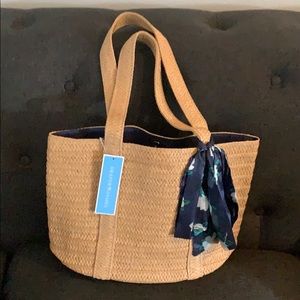 NWT Draper James straw tote